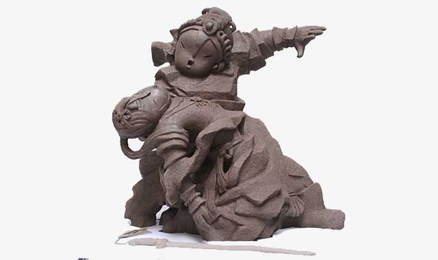 窑火煅情郭宝寨赵丛敏雕塑作品展戏曲篇