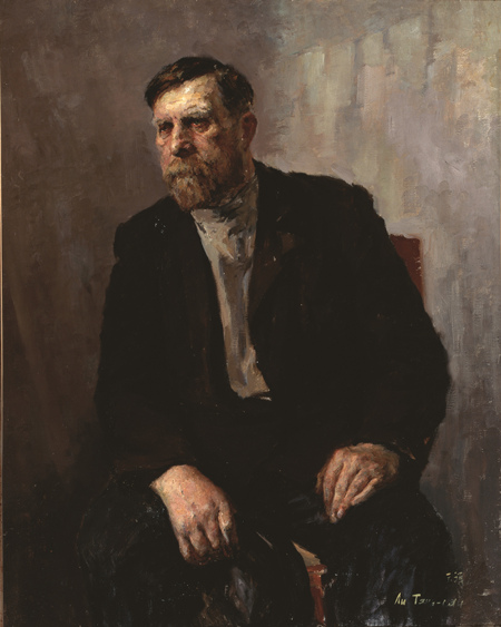 《苏联老人》 李天祥 布面油彩 1957年 99×78cm